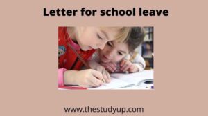 letter for school leave