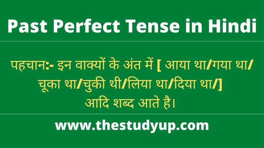 past perfect tense in hindi