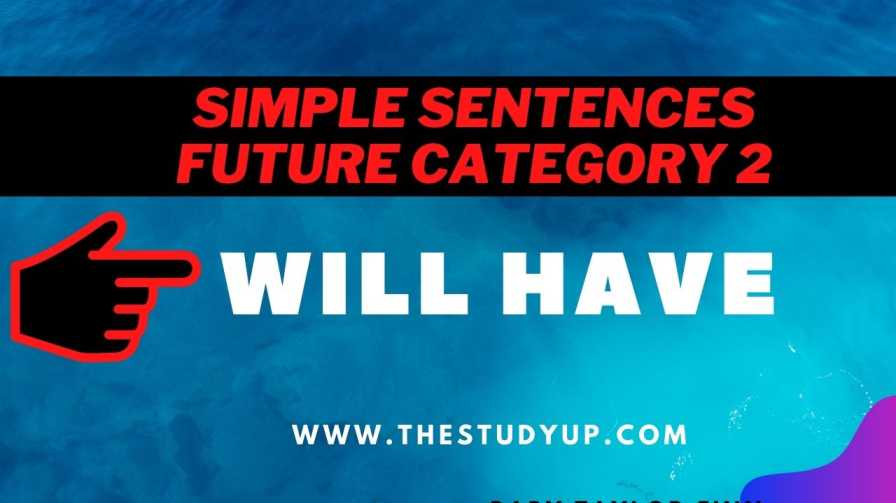 simple sentences Future Category 2